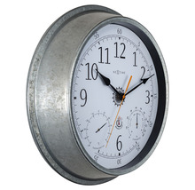 Horloge murale extérieure avec station météo tulipe Ø 40 x 5 cm