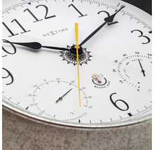 Horloge murale extérieure avec station météo tulipe Ø 40 x 5 cm