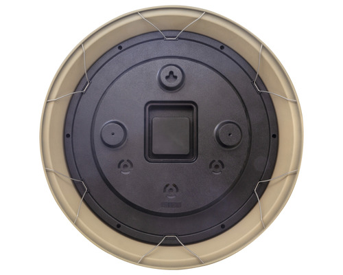 Rückseite eines Pflanzgefäßes mit Aufhängung