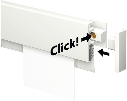 Illustration d''un mécanisme de clic pour un produit de construction