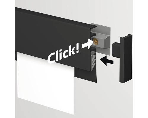 Représentation d''un mécanisme de clic de joint de porte pour un montage facile