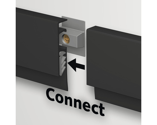 Pièce de raccordement pour plinthes