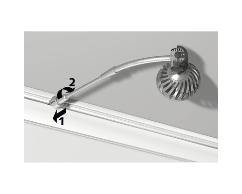 Spot LED orientable pour montage mural avec support flexible