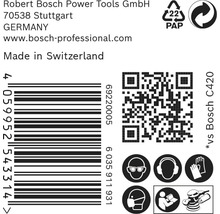 Feuille abrasive pour ponceuse excentrique Bosch, Ø125 mm grain 40, 8 trous, 50 pièces-thumb-3