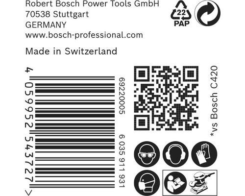 Robert Bosch Power Tools GmbH Firmeninformationen, Barcode und Sicherheitshinweise