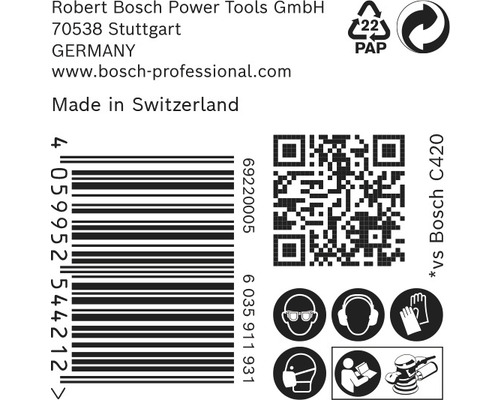 Informations sur l''emballage avec code-barres, code QR et instructions de recyclage pour emballage papier