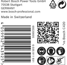 Schleifblatt für Schwingschleifer Bosch, 115x230mm, Korn 180, 14-Loch, 50 Stück