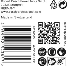 Schleifblatt für Schwingschleifer Bosch, 93x186 mm, Korn 180, 8-Loch, 50 Stück