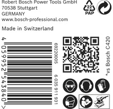 Schleifblatt für Schwingschleifer Bosch, 93x186 mm, Korn 120, 8-Loch, 50 Stück