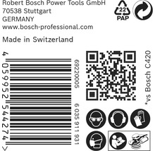 Schleifscheibe für Exzenterschleifer Bosch, Ø125 mm, Korn 120, Ungelocht, 50 Stück