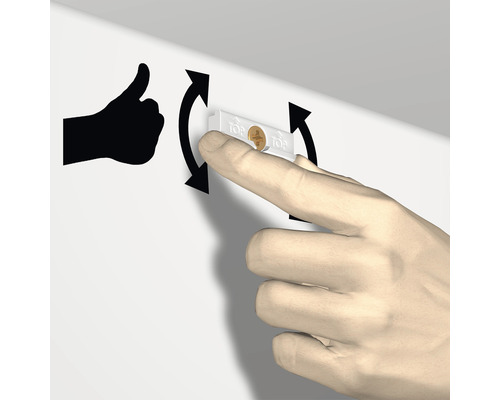 Darstellung eines Dübels in Verwendung mit Drehbewegung