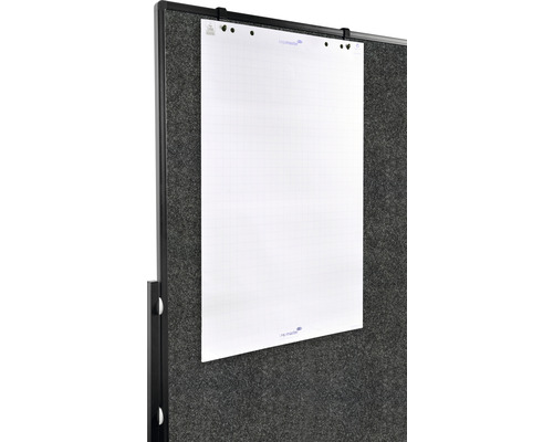 Flipchartpapier mit Raster auf einer Flipchart Tafel