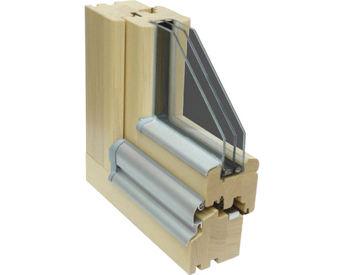 Holzfensterprofil mit Dreifachverglasung