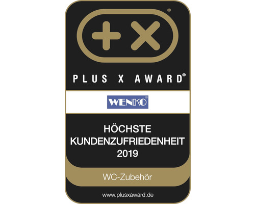 Plus X Award für höchste Kundenzufriedenheit 2019 für WC-Zubehör