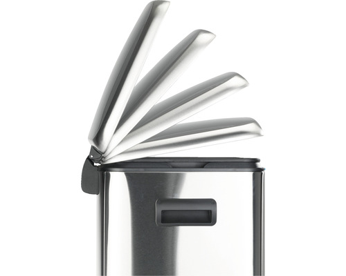 Poubelle en acier inoxydable avec couvercle oscillant