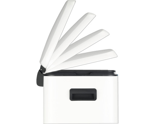 Poubelle avec couvercle ouvert