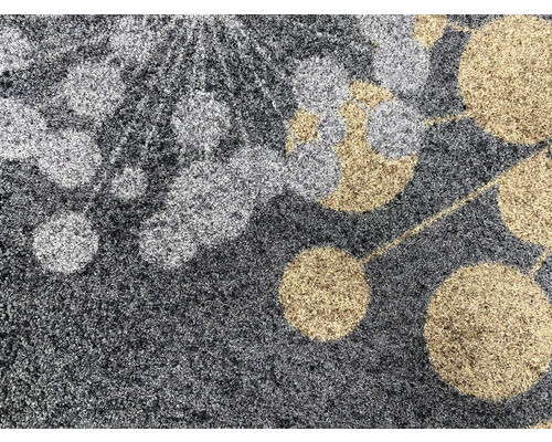 Tapis gris avec motif de cercles