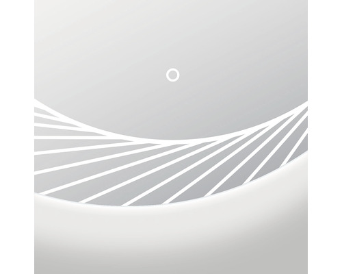 Detailansicht eines Spiegels mit Lichtelementen