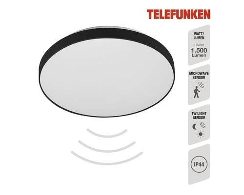 Telefunken Deckenleuchte mit Mikrowellen- und Dämmerungssensor