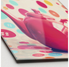 Acrylglasbild mit Teekanne und Knöpfen Motiv