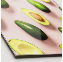 Glasbild Pink Avocado 30x30 cm