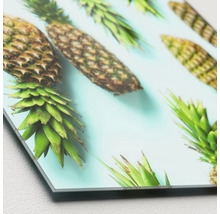 Glasbild Blue Pineapple 20x20 cm