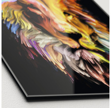 Tableau en verre Colorful Lion Head 30x30 cm-thumb-1
