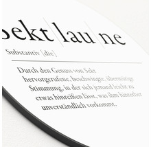 Glasbild rund Sektlaune Ø 20 cm