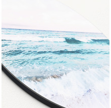Tableau mural rond avec motif marin et vagues