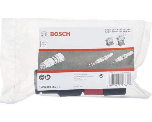 Bosch Logo. Staubabsaugungs-Set mit 22 bis 35 Millimeter Durchmesser für Staubsauger