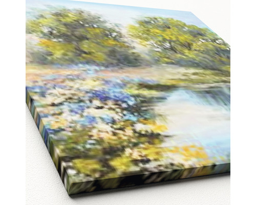Gemaltes Leinwandbild mit Landschaftsansicht