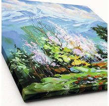 Gemälde einer Berglandschaft auf Leinwand