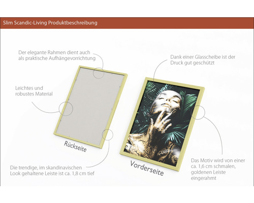 Bilderrahmen mit Rueck- und Vorderseite