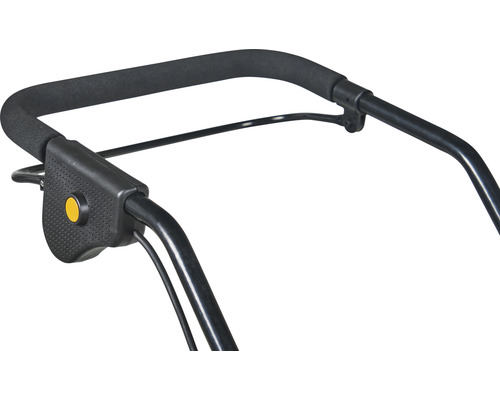 Griff mit Bedienfeld eines Rasenmähers