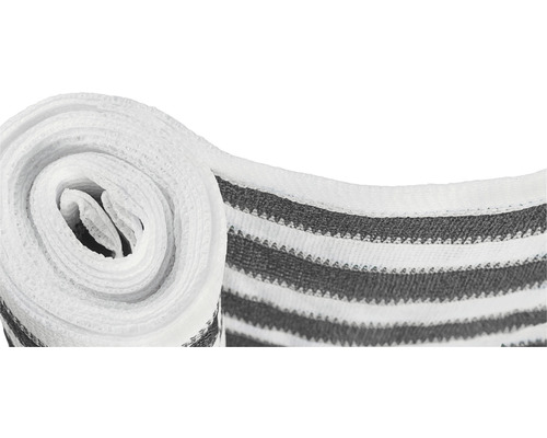 Brise-vue Konsta tissu HDPE 180 g/m² 5 x 0,9 m gris-blanc Rouleau de chiffons de nettoyage à rayures