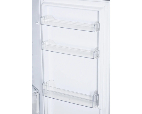 Intérieur d''un réfrigérateur avec trois compartiments de rangement transparents sur la porte