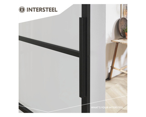 Intersteel Schiebetürsystem mit schwarzem Rahmen