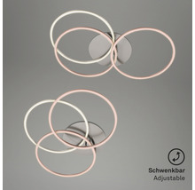 Moderne Deckenleuchte mit schwenkbaren LED Ringen