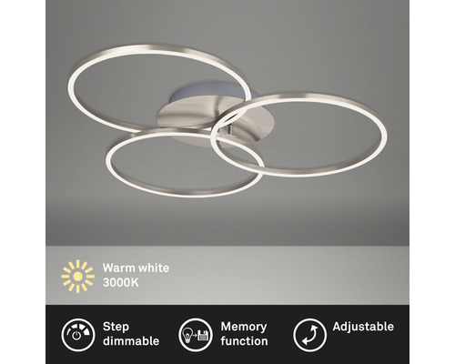 Deckenleuchte mit drei Ringen, dimmbar