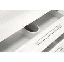 Meuble sous lavabo Somero 100 cm blanc haute brillance
