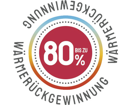Wärmerückgewinnung bis zu 80 Prozent