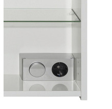 Armoire de toilette Möbelpartner Profil 60 x 15,8 x 75 cm blanc 2 portes
