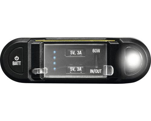 Powerbank mit USB Anschlüssen und LED Leuchte