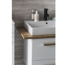 Badmöbel-Set Möbelpartner Duo 1652 BxHxT 165,2 x 61,5 x 50 cm Frontfarbe weiß mit Waschtisch Keramik weiß