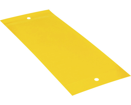 Gelbe Gummimatte mit zwei Löchern zur Befestigung