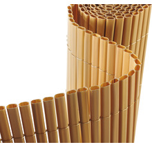 Brise-vue Konsta en PVC de forme ovale 3 x 1,8 m aspect bambou-thumb-0