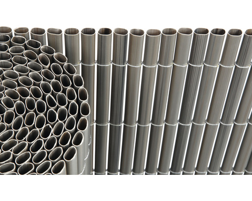 Brise-vue Konsta en PVC de forme ovale 3 x 0,9 m gris structuré