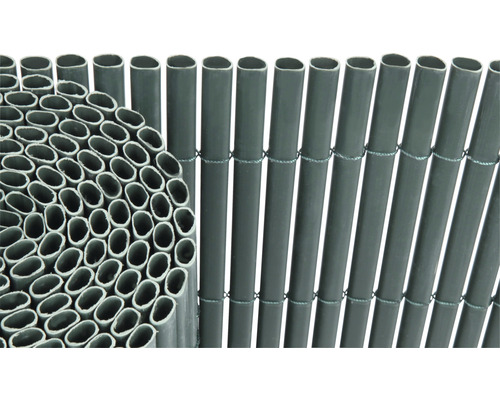 Brise-vue Konsta en PVC de forme ovale 3 x 0,9 m vert foncé Clôture de confidentialité en tubes plastique