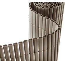 Brise-vue Konsta en PVC de forme ovale 3 x 0,9 m taupe structuré-thumb-0