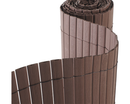 Brise-vue Konsta PVC matériau plein 3 x 0,9 m marron